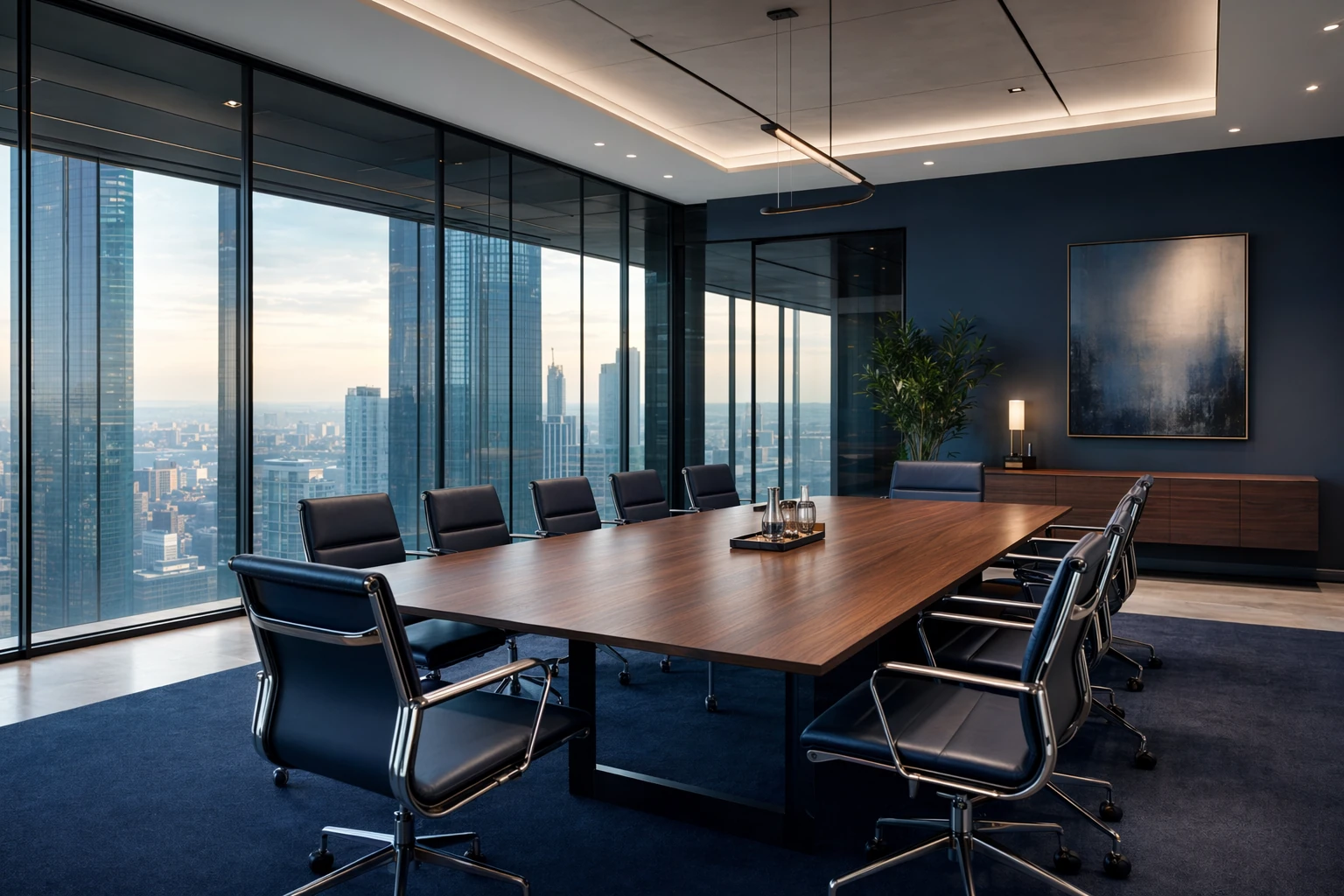 Salle de réunion vitrée premium